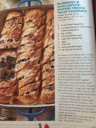 Blueberry Mascarpone Stuffed French Toast Casserole Breakfast For Dinner French Bread French Toast Breakfast
