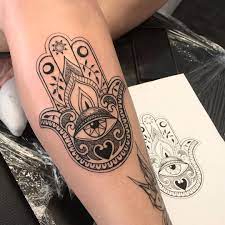 Haley On Instagram Hamsa Hand For Sarah Hamsatattoo Tattoo Tattooideas Hamsa Legtattoo Spiritu Hamsa Tattoo Design Subtle Tattoos Faith Tattoo On Wrist