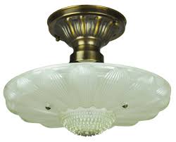 Vintage Hardware Lighting Antique Glass 3 Chain Ceiling Bowl Light Fixture Ant 809 Bowl