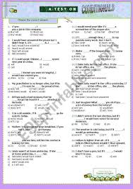 This Worksheet Is One With 20 Questions On Conditional Types 0 1 2 And 3 An Answer Key Is Now Available I Hop Grammar Worksheets Worksheets Esl Worksheets