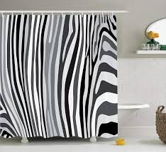 Interestprint zebra print decor shower curtain cute zebras skins background fabric bathroom shower curtain set with hooks 60x72 inches long. Zebra Print Shower Curtain Zebra Pattern Vertical Striped Design Nature Wildlife Inspired Illustration Fabric Bathroom Decor Set With Hooks 180cm Grey White Buy Online In Bahamas At Bahamas Desertcart Com Productid 155060213
