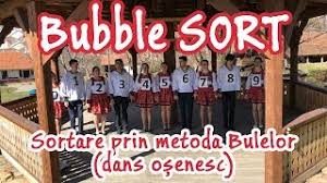 Principiul metodei  ideea de baza a sortarii prin metoda bulelor este in a parcurge tabloul de la stanga spre dreapta, fiind comparate elementele. Bubble Sort Prin Dans Sortare Prin Metoda Bulelor Dans Osenesc Youtube