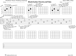 5 x 7 blank chord blocks (pdf): How To Use The Blank Guitar Chord Chart And Tab Template