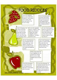Food Riddles Food Riddles Riddles English Worksheets For Kids