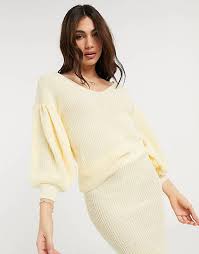 Knitting dish cloths is a great way to try out new stitches. Asos Design Knitted Sweater And Skirt Two Piece In Yellow Asos