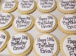 18th Birthday Cookie Cake Ideas Happy 18th Birthday Cookie Favors Birthday Cookies Cookie Pops Cookie Favors