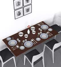 Update your space instantly using plastic clips to join two pieces together to complete a set of three, or wall mount the complete set of six. Buy Ray Wall Mounted 4 Seater Dining Table In Brown Colour By Auspicious Home Online Modern 4 Seater Dining Tables Dining Furniture Pepperfry Product