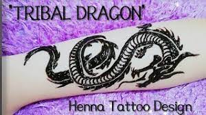 Buy henna tattoo tribal at a great price on aliexpress today. Tribal Dragon Tattoo Dragon Henna Tattoo Design Simple Dragon Tattoo Design Satisfying Video Youtube