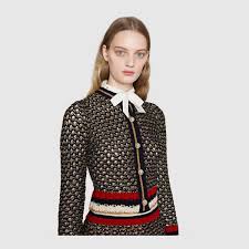 Black And Gold Cardigan Lurex Blend Cardigan With Web In Black And Gold Heavy Lurex Blend Gucci Women S Sweaters C Cardigan Sweaters For Women Sweaters For Women Jumpers For Women