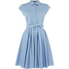 Tara Jarmon Short Sleeve Shirt Dress 185 Liked On Polyvore Featuring Dresses Blue Clearance C Short Sleeve Dress Shirt Short Sleeve Dresses Shirt Dress