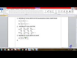 Interior and exterior of homes of the past. Cara Mengerjakan Soal Matematika Di Word Pesat Id
