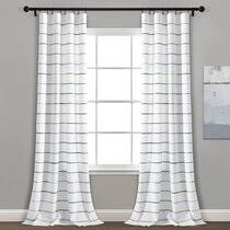 Designer curtains are a great addition to any room that needs a little extra pop! Navy White Striped Curtains Wayfair