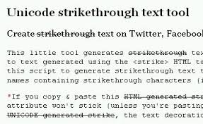 Unicode Strikethrough Text Tool Http Adamvarga Com Strike Text Tool Cool Tools Unicode