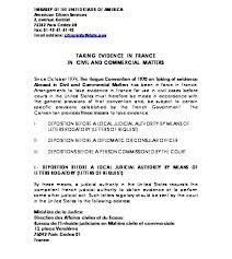 Hague Evidence Request
