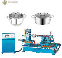 Pans and Pot Semi Automatic Stainless Steel Aluminum Pot Polishing Machine