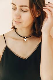 Choker Collar Necklace for Women, Personalized Gift, Black Leather Choker,  Initial Necklace, Gift for Her, Girlfriend, Wife, Best Friend