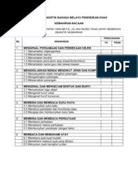 Senarai semak kelas pemulihan khas linus. Ujian Diagnostik Pemulihan Khas