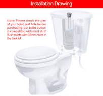 Amazon.com: Kit de inodoro de doble descarga de plástico, botón superior  ajustable, botón de tanque de inodoro de repuesto para la mayoría de  inodoros ...
