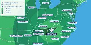 Nashville (bna) to knoxville (tys) flights the flight time between nashville (bna) and knoxville (tys) is around 4h 47m and covers a distance of around 152 miles. Getting To Pigeon Forge Car And Air Transportation Information