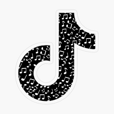 The logo of the media app tiktok features the letter d styled as a music note. Get My Art Printed On Awesome Products Support Me At Redbubble Rbandme Https Www Redbubble Com I Stic Black And White Aesthetic Cool Stickers Logo Sticker