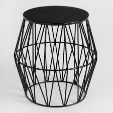 Metal Faceted Octavia Outdoor Patio Stool Black By World Market In 2020 Outdoor Stools Outdoor Accent Table Used Outdoor Furniture