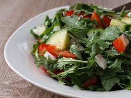 My Favorite Salad With Only 77 Calories Includes Arugula Cucumber Red Pepper Grape Tomatoes Sweet Oni Diet Recipes Healthy Dog Treat Recipes Healthy Diet