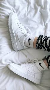 Black Air Forces With White Swoosh Nike Air Force 1 S White Nike Socks Nike Air Force 1 Outfit Nike Socks Outfit
