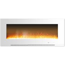 Wall mount electric fireplace heaters. Cambridge Cam56wmef 2wht Metropolitan 56 In Wall Mount Electric Fireplace In White With Burning Log Display Stoves Fireplaces Fireplaces Femsa Com