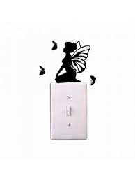 Black And White Wall Art Butterfly Wall Painting Dsu Creative Butterfly Girl Light Switch Sticker Cartoon Animal Vinyl Wall Decor Wall Vinyl Decor Wall Painting Decor Nursery Wall Decor Girl