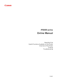 Download software for your pixma printer and much more. Canon Pixma Ip2850 User Manual Manualzz