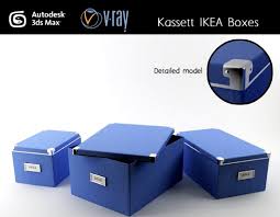 Home storage boxes are perfectly designed to tidy away odd items, so you can keep your house clutter free. Kassett Ikea Boxes 3d Model