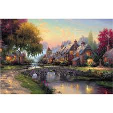 One of the largest thomas kinkade jigsaw puzzle collections online. Wooden 1000 Piece Spring By Thomas Kinkade Jigsaw Puzzle Colorful Oil Painting Landscape Puzzles Family Wall Decoration Shopee Malaysia
