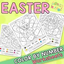 The next one covers numbers 11 through 20 and shows a picture of the easter bunny. Free Printable Color By Number Worksheets Itsybitsyfun Com