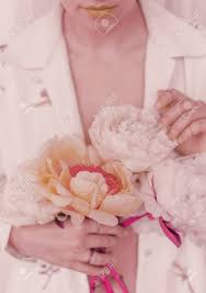 (closed) flowers similar to peonies? Stylish Girl In White Floral Shirt Holding Peonies Flowers In Stock Photo Picture And Royalty Free Image Image 148101282