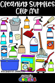 Cleaning Supplies Clipart Clip Art Cleaning Supplies Doodle Art Drawing