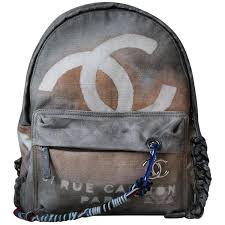 Chanel Canvas Graffiti Backpack At 1stdibs