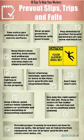 10 Tips To Prevent Workplace Slips Trips And Falls Workplace Safety Activities Workplace Safety Health And Safety Poster