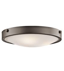 Kichler 42275oz Lytham 3 Light 17 Inch Olde Bronze Flush Mount Light Ceiling Light