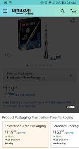 Amazon's response to this consumer. I Ve Never Seen Frustration Free Packaging Before Anyone Have Any Idea Also For Those That Are Looking For The Apollo Rocket It Appears To Be In Stock On Amazon Lego