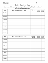 47 Printable Reading Log Templates For Kids Middle School