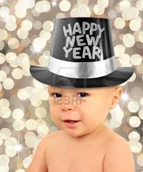 One Year Old Baby Boy Wearing A Happy New Year Top Hat Baby New Year One Year Old Baby Baby Photoshoot Boy