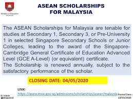 Your ultimate resource for scholarships and financial aid for tertiary education. Iraimalar Asean Scholarships For Malaysia Closing Date 04 05 2020 Link Https Www Moe Gov Sg Admissions Scholarships Asean Malaysia Moe Offers Scholarships To Bright Young Students From Asean Countries China And India To Study In Singapore We