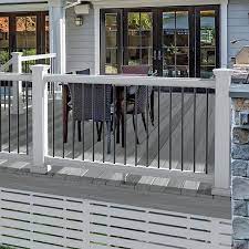 Freedom Prescot 8 Ft X 3 In X 3 Ft White Pvc Deck Rail Kit With Balusters 27 Piece And Assembly Required 73 In 2021 Pvc Decking Deck Skirting Deck Designs Backyard