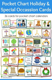 Pocket Chart Calendar Card Set