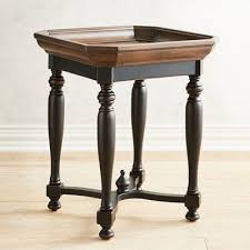 Amelia Cafe Brown Black End Table Black End Tables Brown And Blue Living Room Brown Living Room Decor