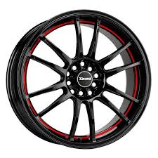 17 Inch Black And Blue Rims Drag Dr 38 Wheels 17x8 5x100 5x114 3 Gloss Black W Red Stripe Rims Rims Blue Stripes Red Stripe