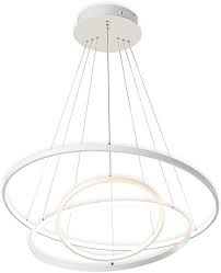 Maybe you would like to learn more about one of these? Led 72w Lustre Moderne 3 Anneaux Design Lampe Suspendue Eclairage De Plafond Metal Et Acrylique Luminaires Interieur Decoration Pendentif Lampe Suspensions Pour Salon Salle A Manger Dimmable Blanc Amazon Fr Luminaires Et