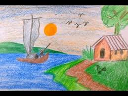 How To Draw A Mountain Landscape For Kids Easy Painting With Oil Paints Easy scenery drawing for children contoh soal dan materi.
