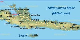 Insgesamt befinden sich vor der küste kroatiens 1244 inseln, eilande und felsen. Karte Von Hvar Insel Insel In Kroatien Welt Atlas De