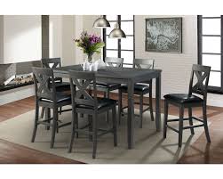 Standard seat height is 18 inches, and a standard table height is 30 inches. Overstock Furniture Alex Grey Counter Height Dining Table 6 Chairs Dining